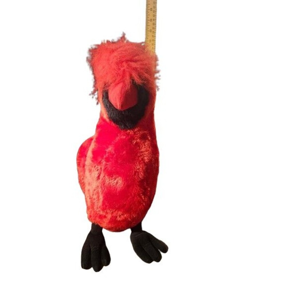 T5 Fiesta Northern Cardinal Plush Red Bird 18” Realistic Large Bird EUC